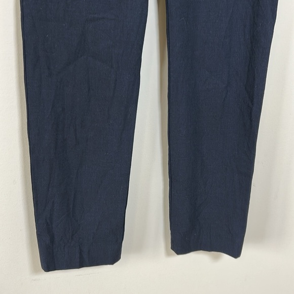BRUNELLO CUCINELLI  Trouser Ankle Pant Navy Blue Embellished Stripe Pockets Sz 4 - Picture 3 of 13